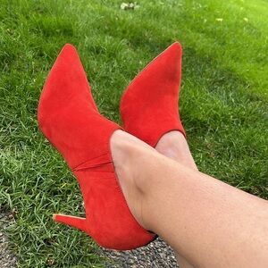 BODEN Low Cut Suede Bootie with High Heel Size 39